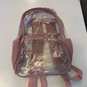Pink Transparent Backpack